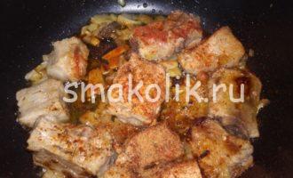 Тушеная картошка с мясом в мультиварке