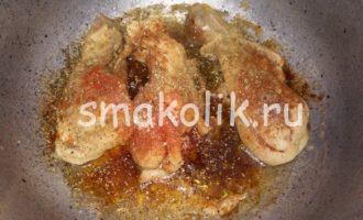 каша с мясом - жарим мясо