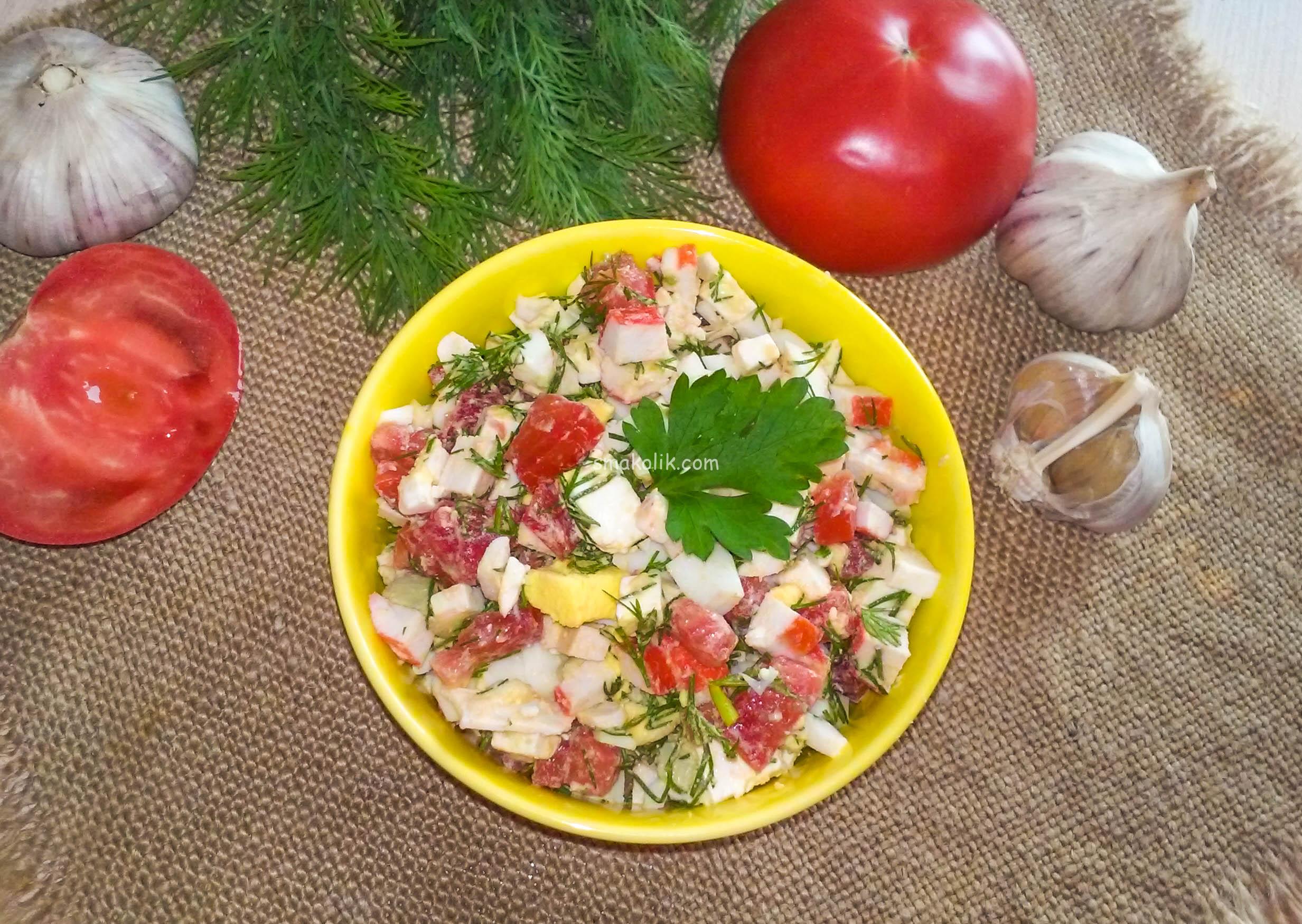 салат с крабовыми палочками